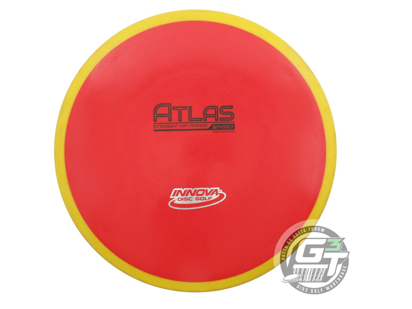 USED Innova Star Atlas 175g Red Black & Silver Foil Yellow Rim Midrange Disc
