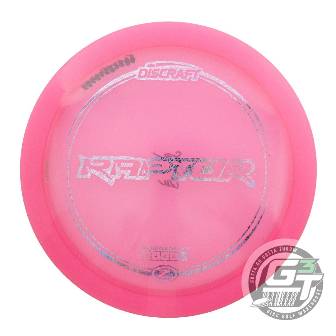 USED Discraft Z Raptor 175g Pink Lilac Foil A Distance Driver Golf Disc