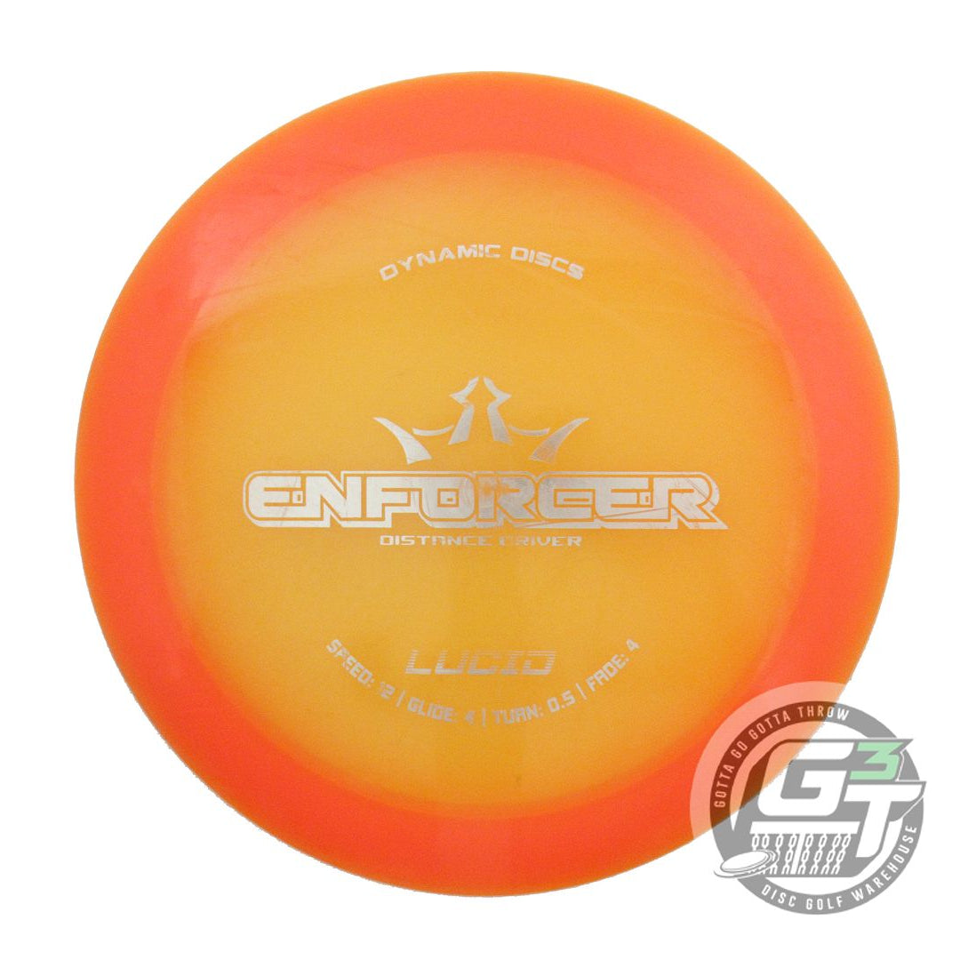 USED Dynamic Discs Lucid Enforcer 168g Orange Silver Foil Distance Driver Disc