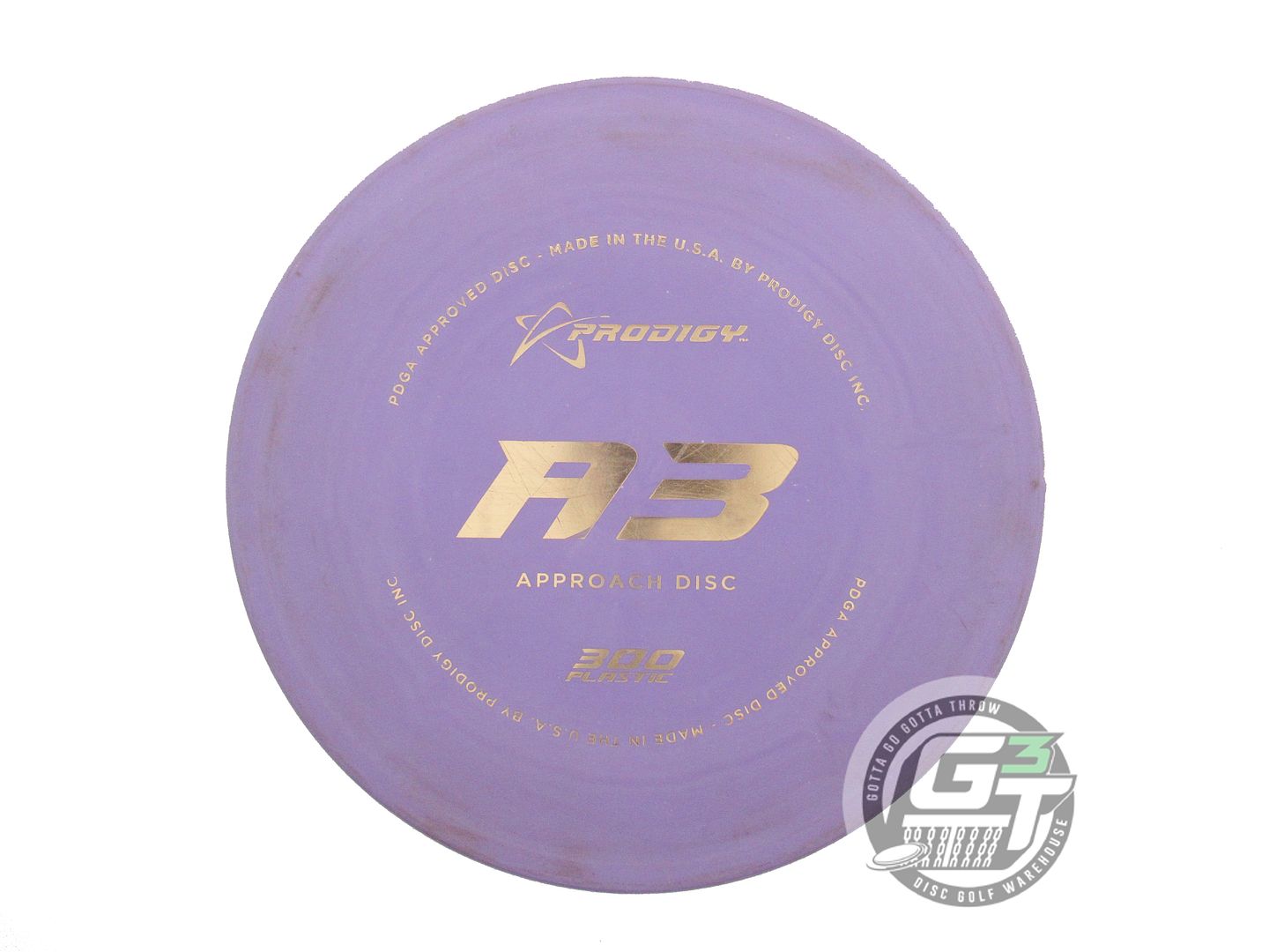 USED Prodigy Discs 300 A3 171g Purple Gold Foil Midrange Golf Disc
