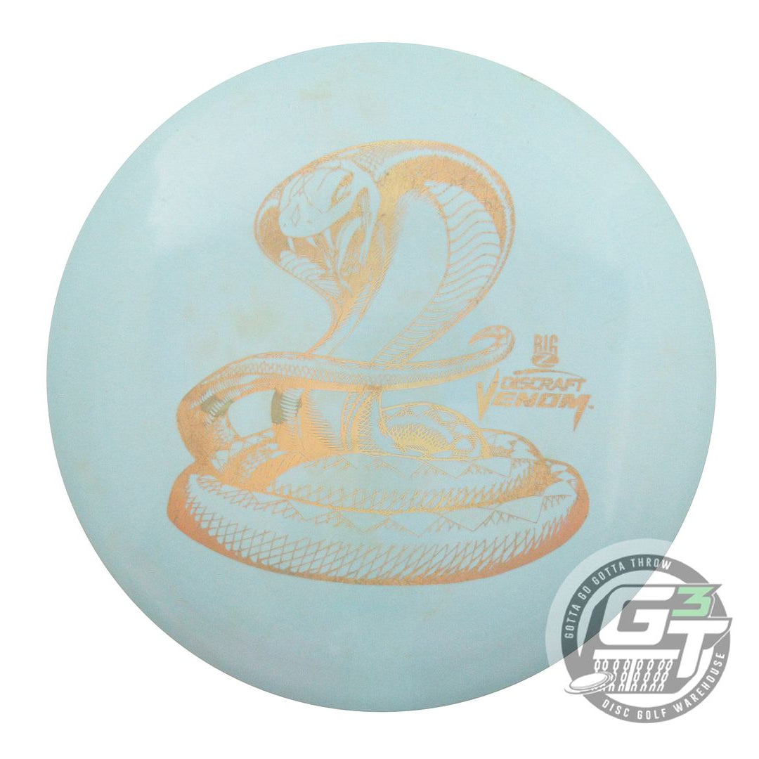 USED Discraft Big Z Venom 176g Sky Blue Gold Holo Foil Distance Driver Golf Disc