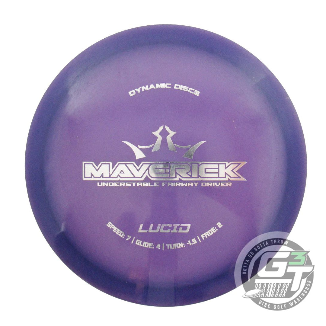 USED Dynamic Discs Lucid Maverick 172g Purple Silver Foil Distance Driver Disc