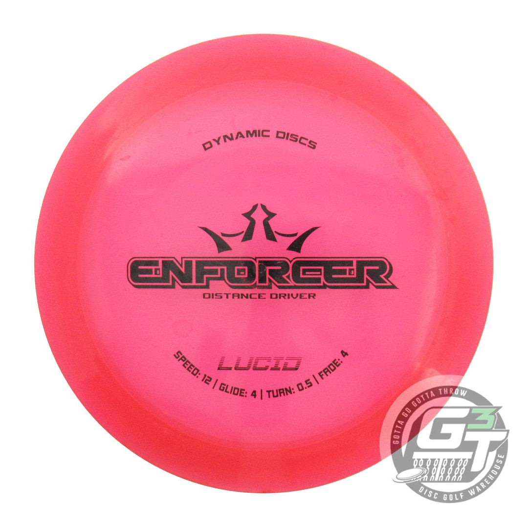 USED Dynamic Discs Lucid Enforcer 168g Pink Black Stamp Distance Driver Disc