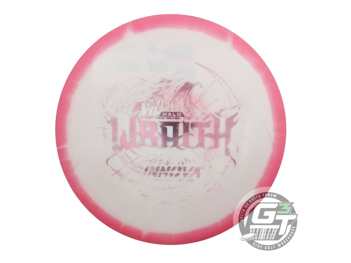 USED Innova Halo Star Wraith 175g Pink-White Distance Driver Golf Disc