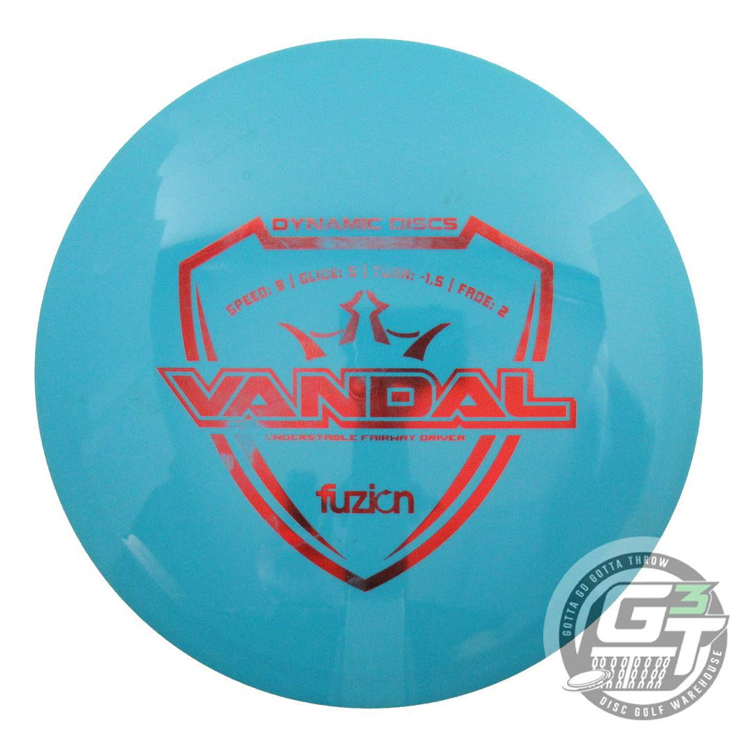 USED Dynamic Discs Fuzion Vandal 174g Teal Red Foil Distance Driver Golf Disc