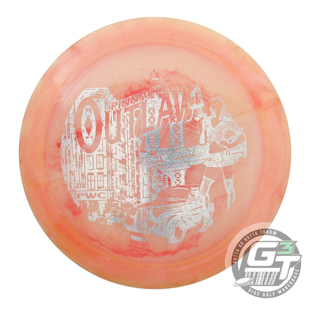 USED Legacy Discs Pinnacle Outlaw 174g Peach Holo Star Foil Distance Driver Disc