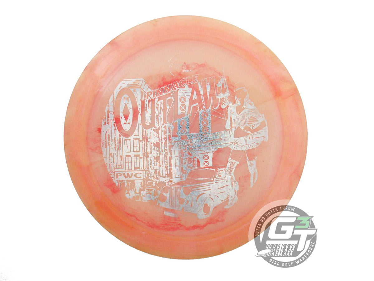 USED Legacy Discs Pinnacle Outlaw 174g Peach Holo Star Foil Distance Driver Disc