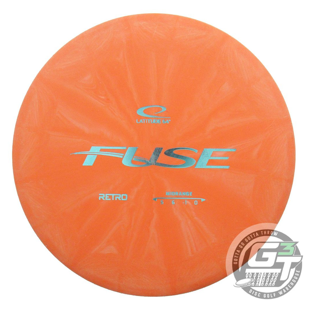 USED Latitude 64 Retro Burst Fuse 179g Orange Aqua Foil Midrange Golf Disc
