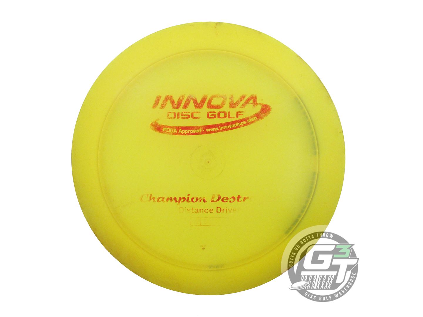 USED Innova Champion Destroyer 174g Yellow Red Foil Distance Driver Golf Disc