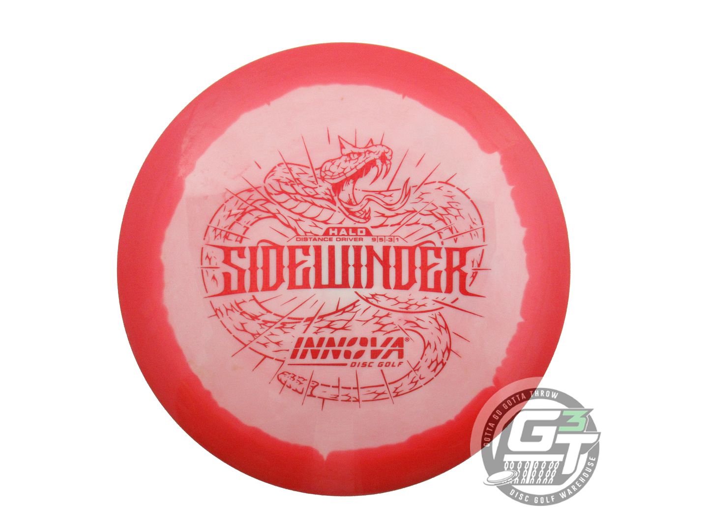 USED Innova Halo Star Sidewinder 175g Red-White Distance Driver Golf Disc