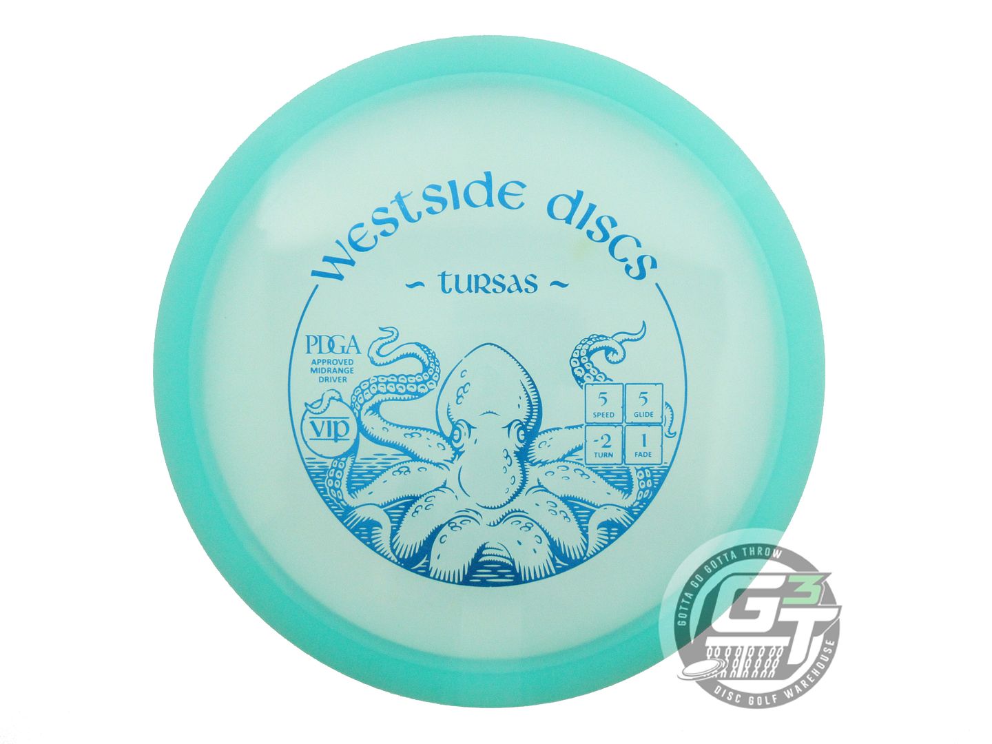 USED Westside Discs VIP Tursas 180g Seafoam Blue Foil Midrange Golf Disc