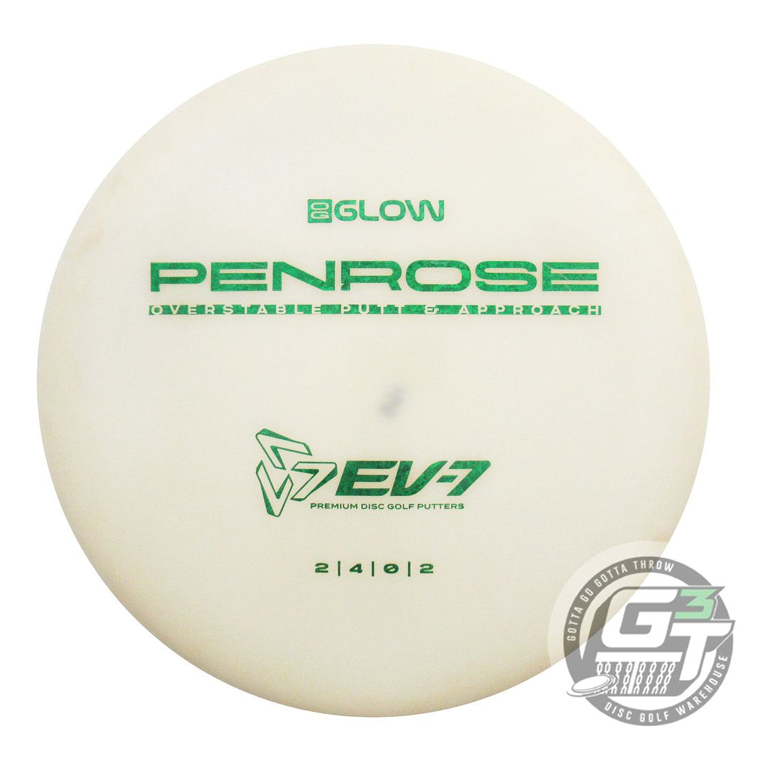 USED EV-7 Premium Glow Penrose 168g White Green Shatter Foil Putter Golf Disc