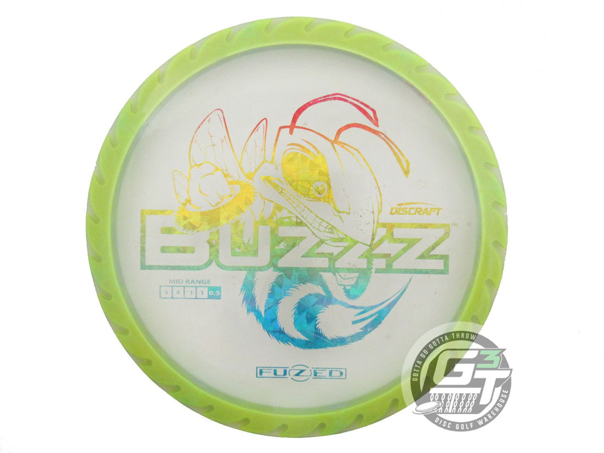 USED Discraft FuZed BuzzzSaw Buzzz 170g Clear Rainbow Shatter Midrange Golf Disc