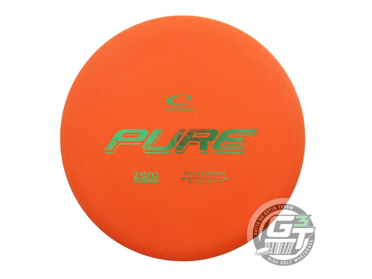 USED Latitude 64 Zero Medium Pure 173g Orange Green Foil Putter Golf Disc