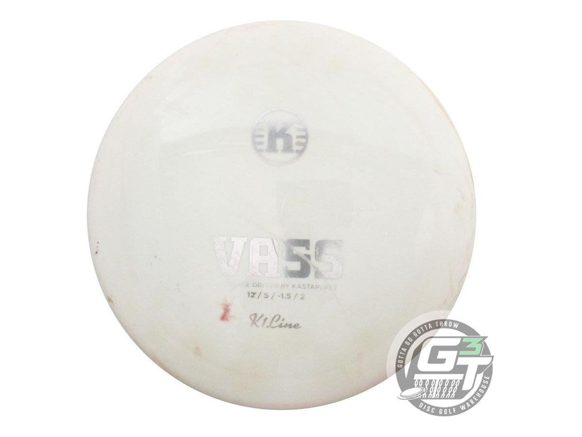 USED Kastaplast K1 Vass 173g White Silver Foil Distance Driver Golf Disc