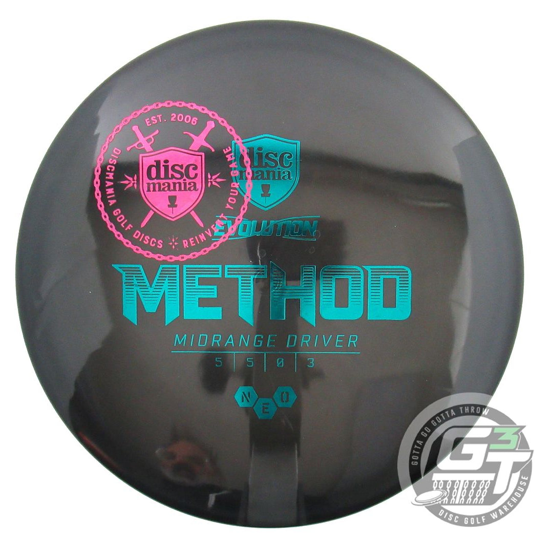 USED DiscMania Neo Method 177g Black Teal Foil Midrange Golf Disc