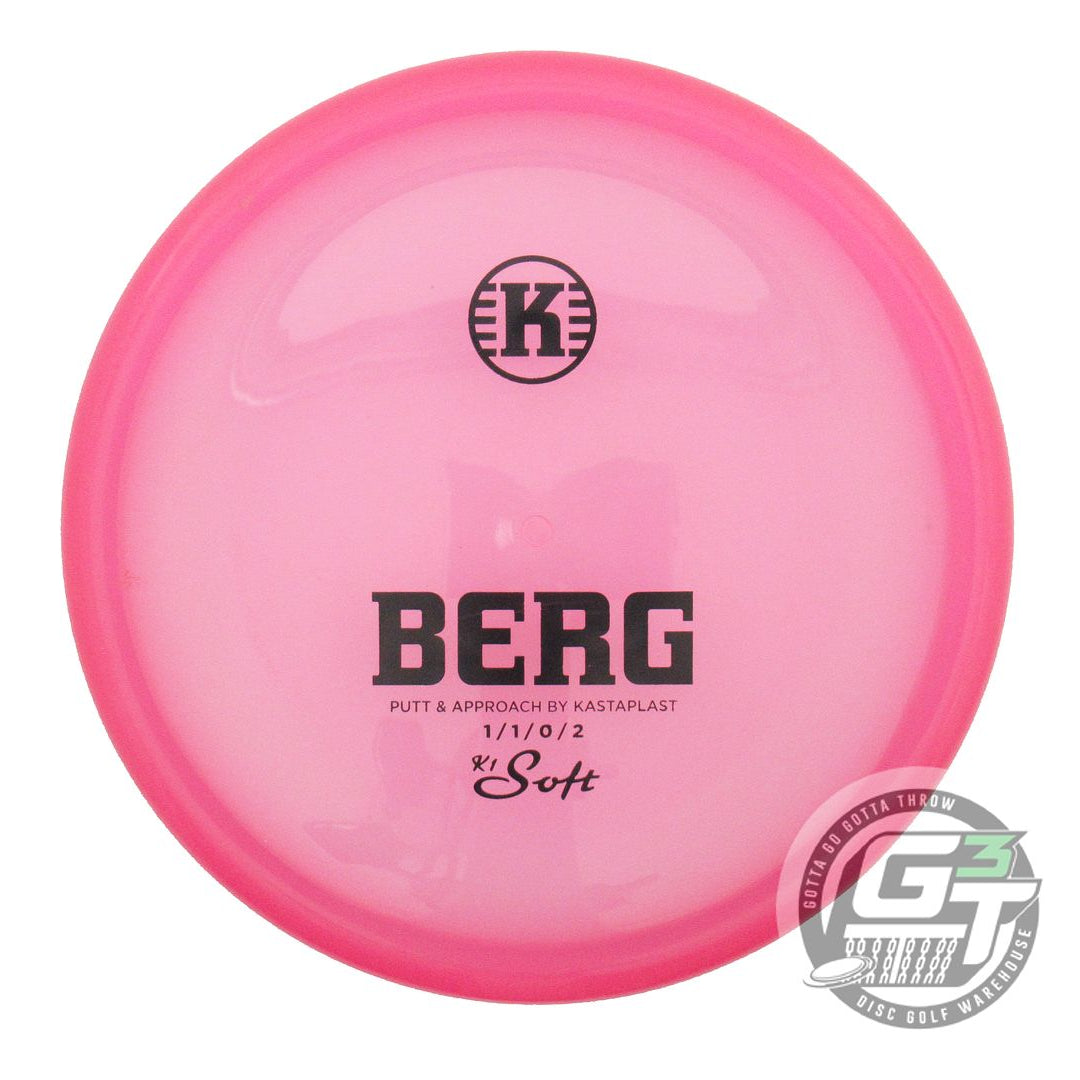 USED Kastaplast K1 Soft Berg 174g Pink Black Stamp Putter Golf Disc