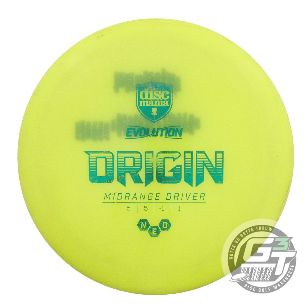 USED DiscMania Neo Origin 177g Yellow Green Foil Midrange Golf Disc