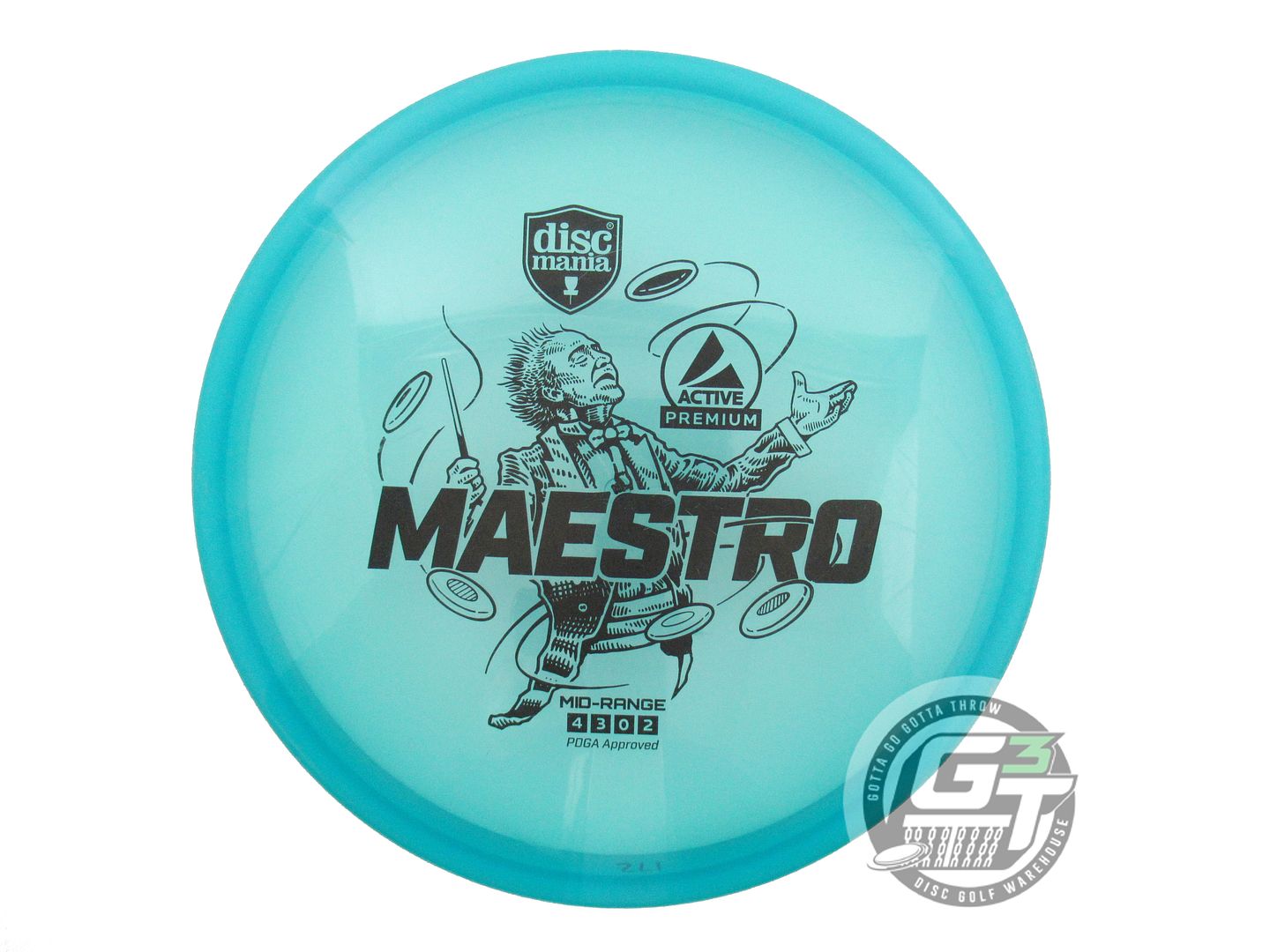 USED DiscMania Active Premium Maestro 172g Teal Black Stamp Midrange Golf Disc