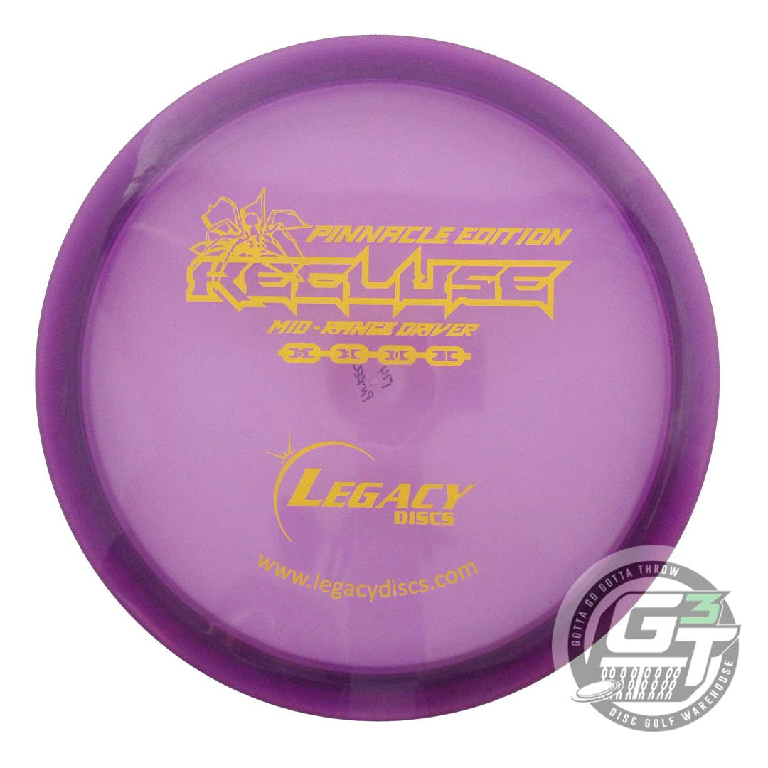 USED Legacy Discs Pinnacle Recluse 174g Purple Marigold Stamp Midrange Golf Disc