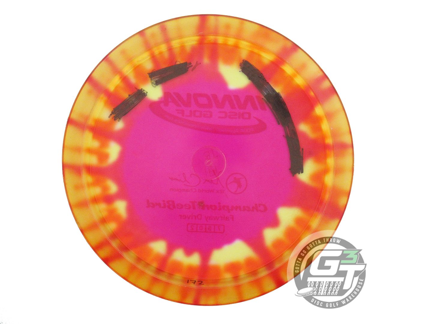 USED Innova I-DYE Champion Teebird 172g Yellow Burst Fairway Driver Golf Disc