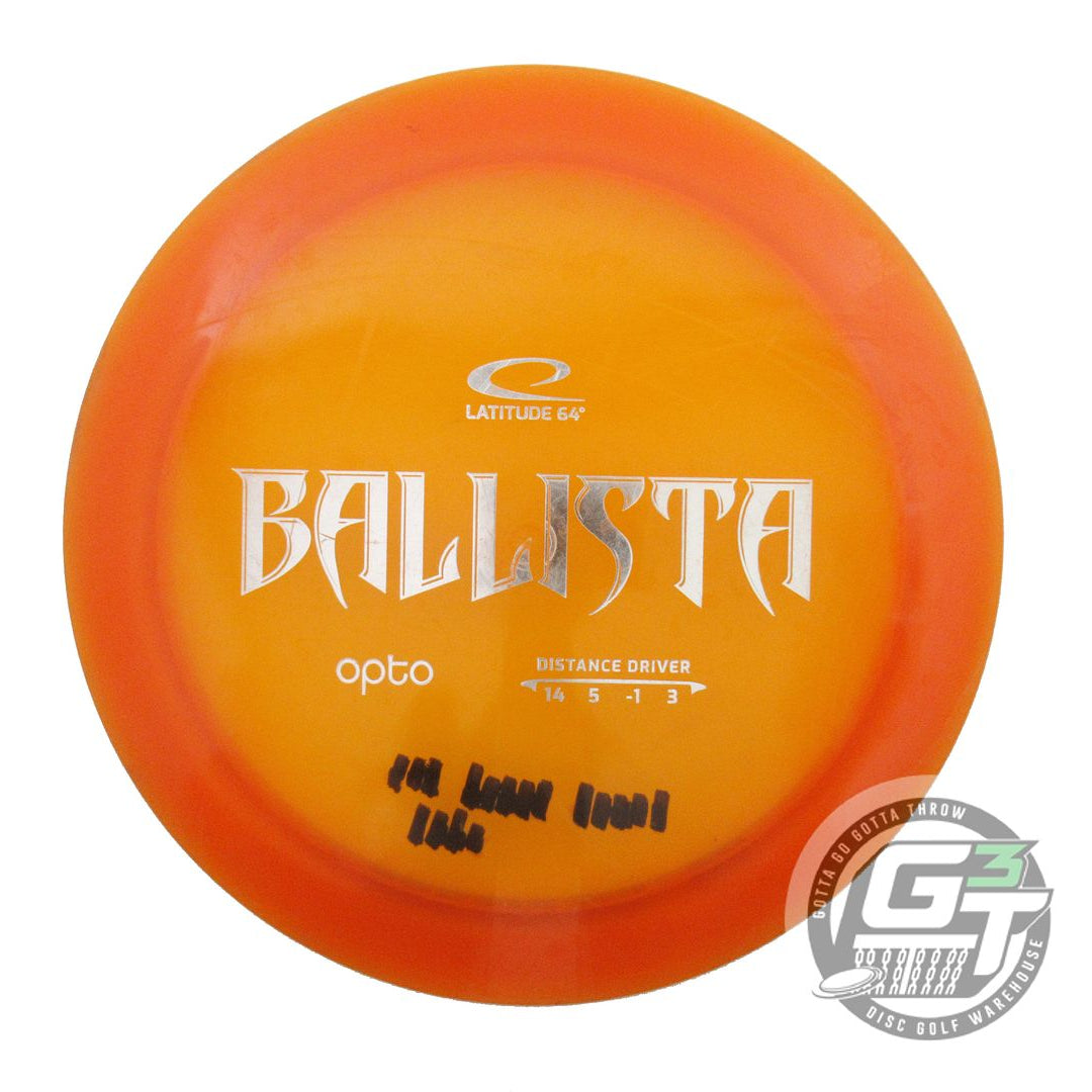 USED Latitude 64 Opto Ballista 173g Orange Silver Foil Distance Driver Golf Disc