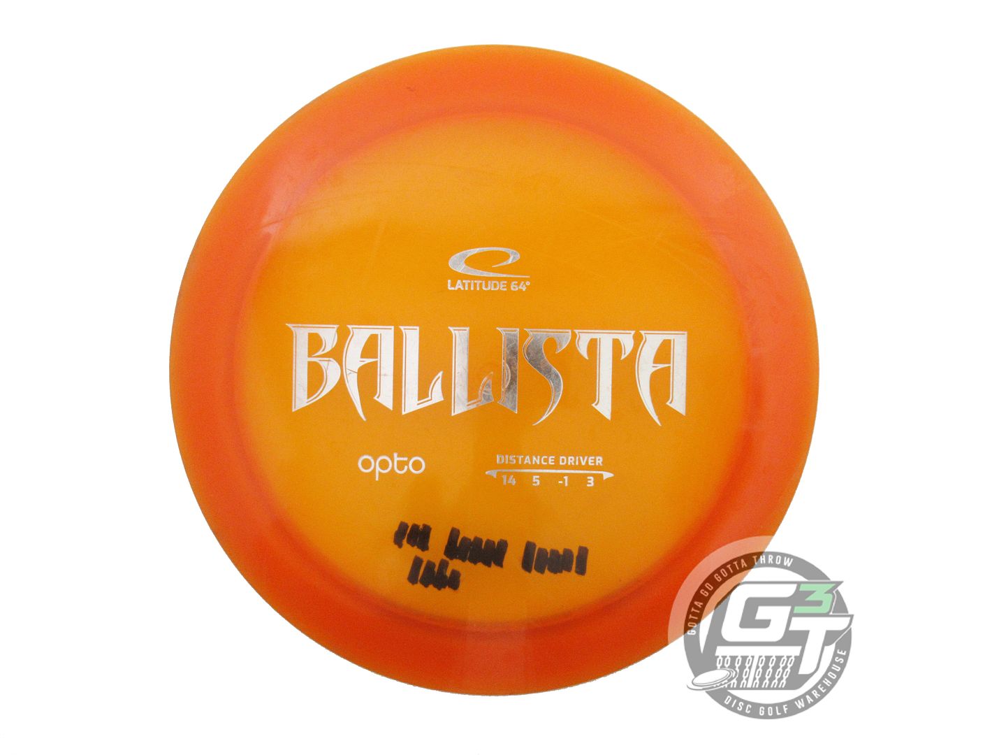 USED Latitude 64 Opto Ballista 173g Orange Silver Foil Distance Driver Golf Disc