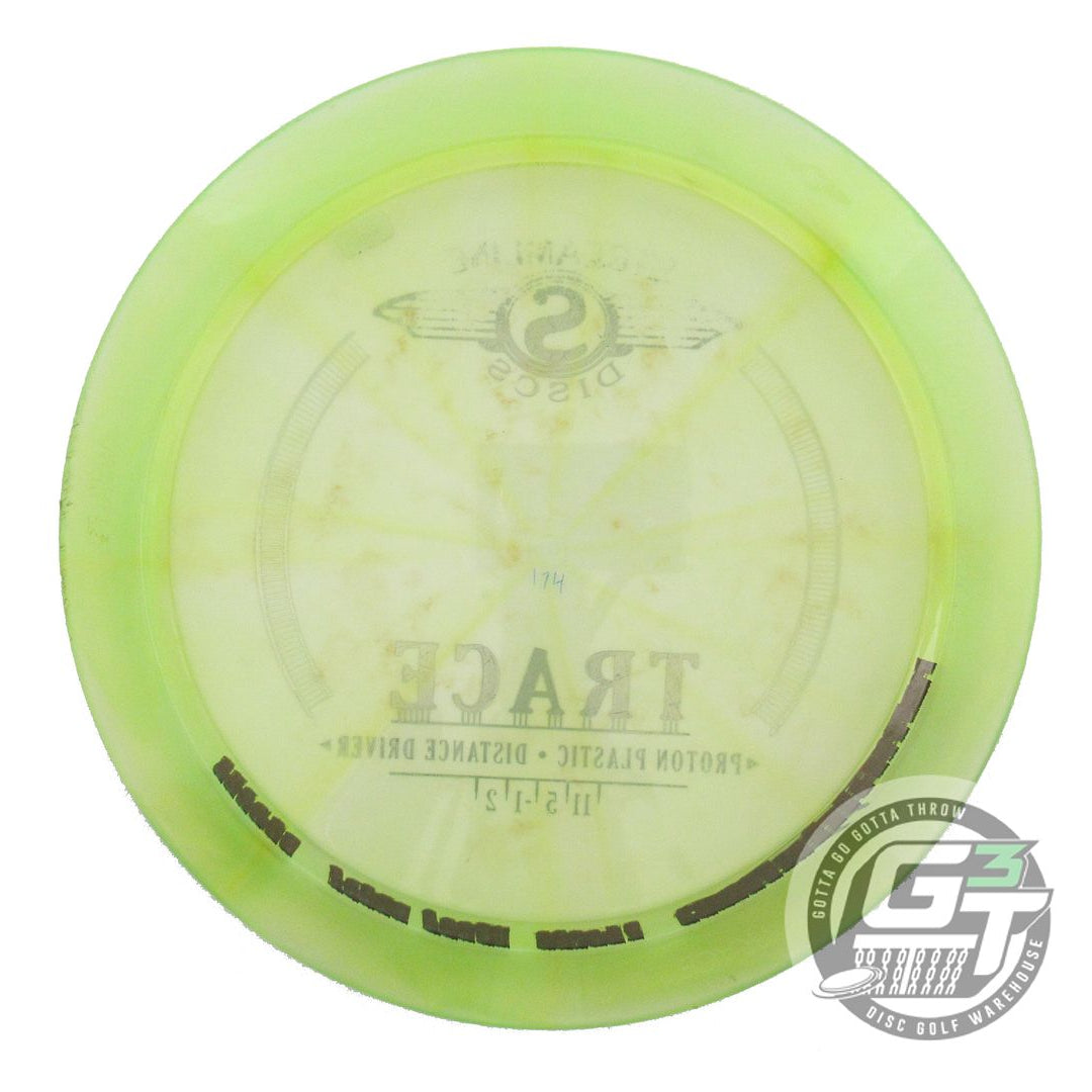 USED Streamline Discs Proton Trace 174g Lime Distance Driver Golf Disc