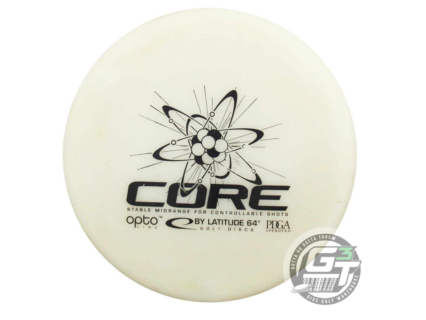 USED Latitude 64 Opto Core 176g White Black Stamp Midrange Golf Disc