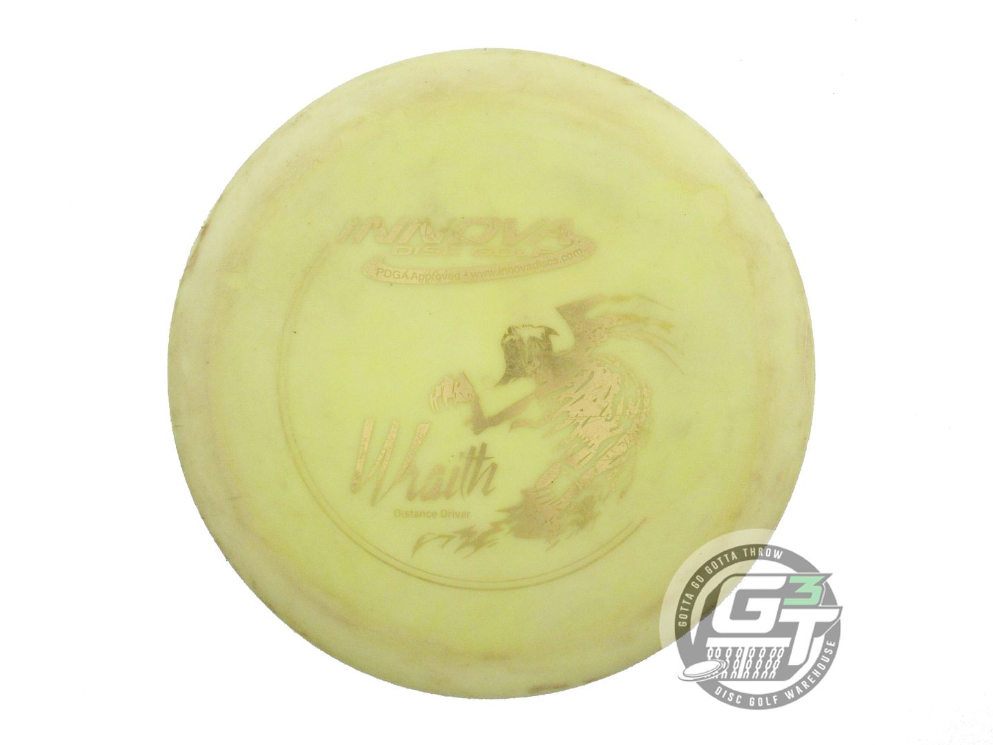 USED Innova DX Wraith 172g Yellow Gold Foil Distance Driver Golf Disc