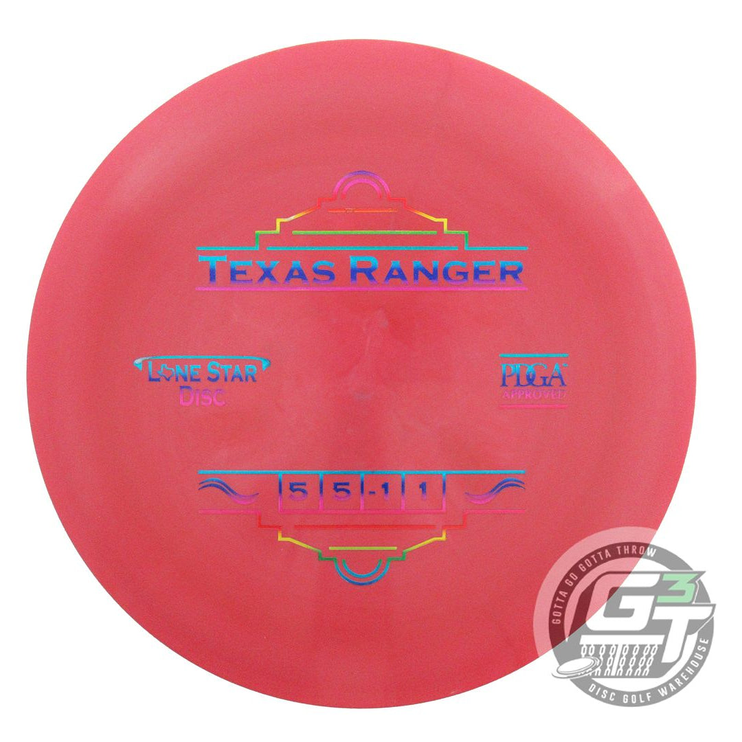 USED Lone Star Alpha Texas Ranger 172g Maroon Rainbow Foil Midrange Disc