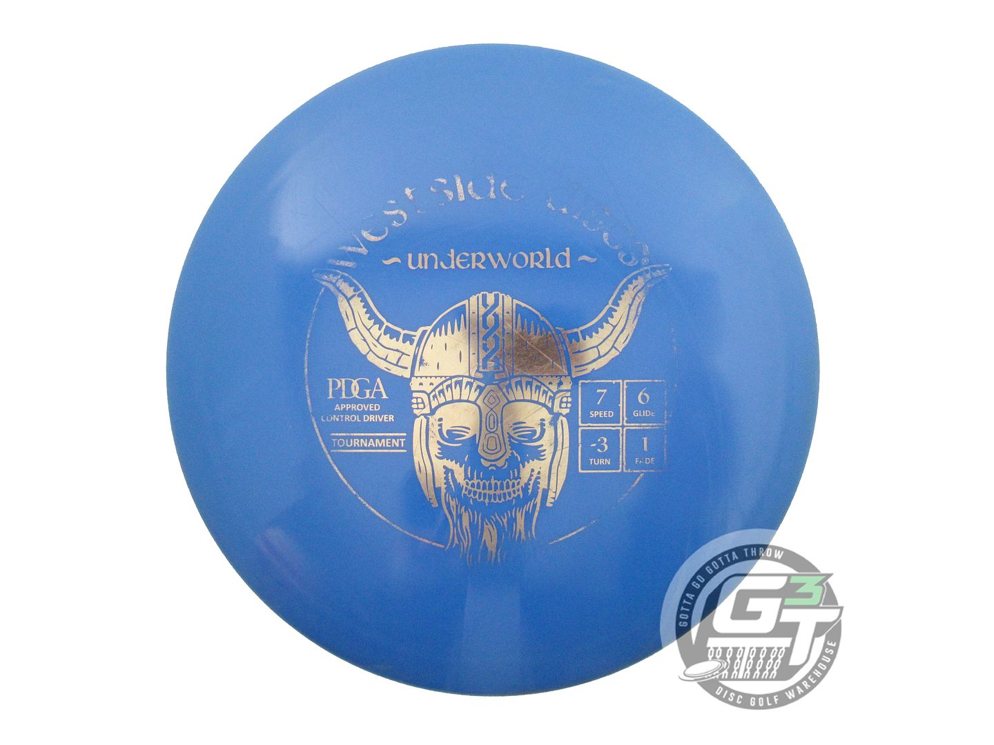 USED Westside Discs Tournament Underworld 172g Blue Gold Foil Driver Disc