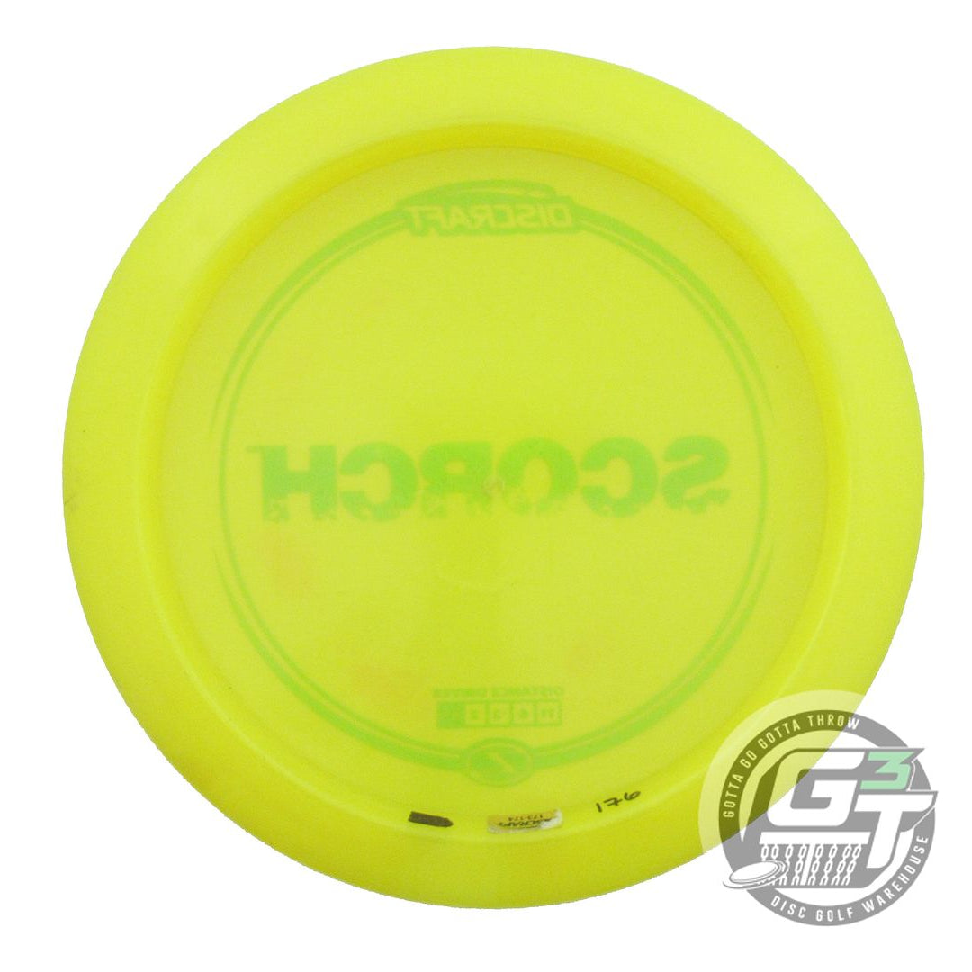 USED Discraft Z Scorch 176g Yellow Sky Blue Stamp Distance Driver Golf Disc