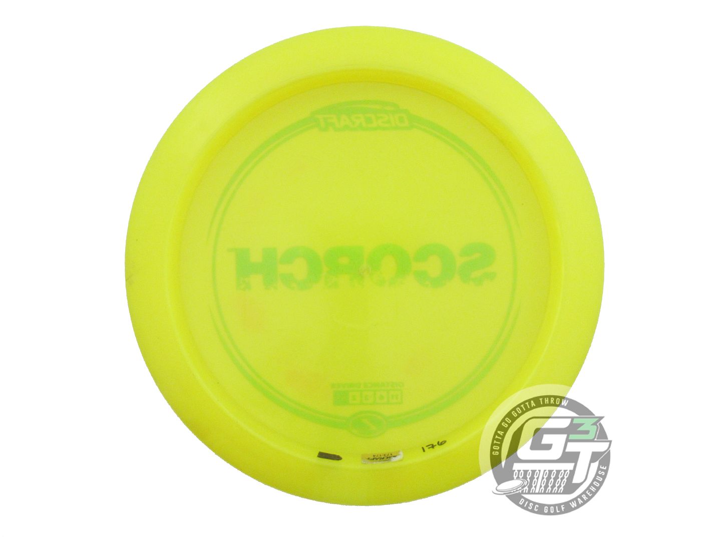 USED Discraft Z Scorch 176g Yellow Sky Blue Stamp Distance Driver Golf Disc