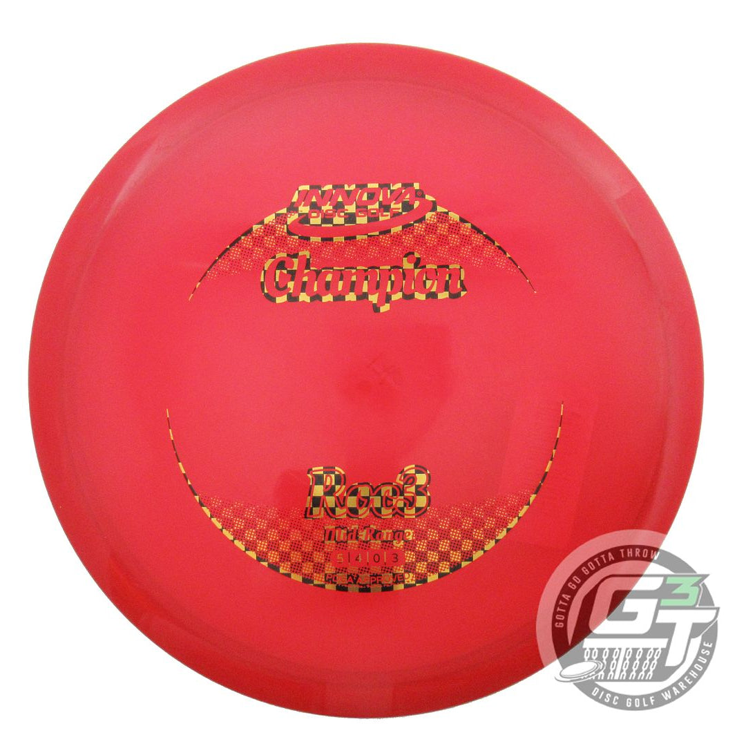 USED Innova Champion Roc3 176g Red Checker Foil Midrange Golf Disc
