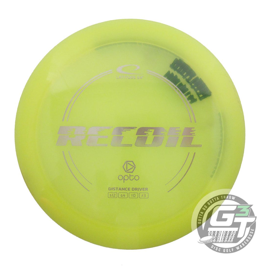 USED Latitude 64 Opto Recoil 172g Yellow Silver Foil Fairway Driver Golf Disc