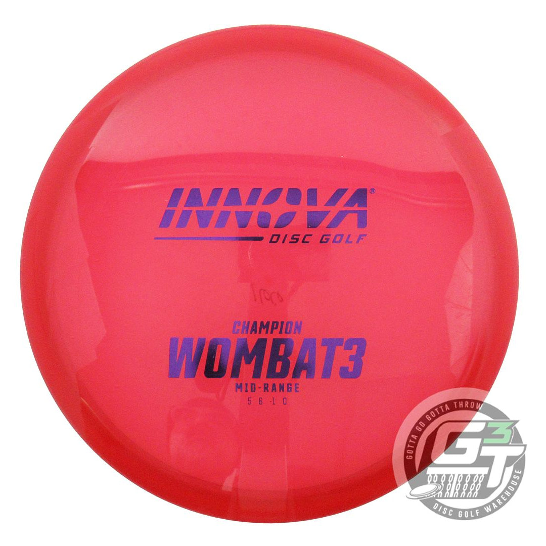 USED Innova Champion Wombat3 166g Red Purple Foil Midrange Golf Disc