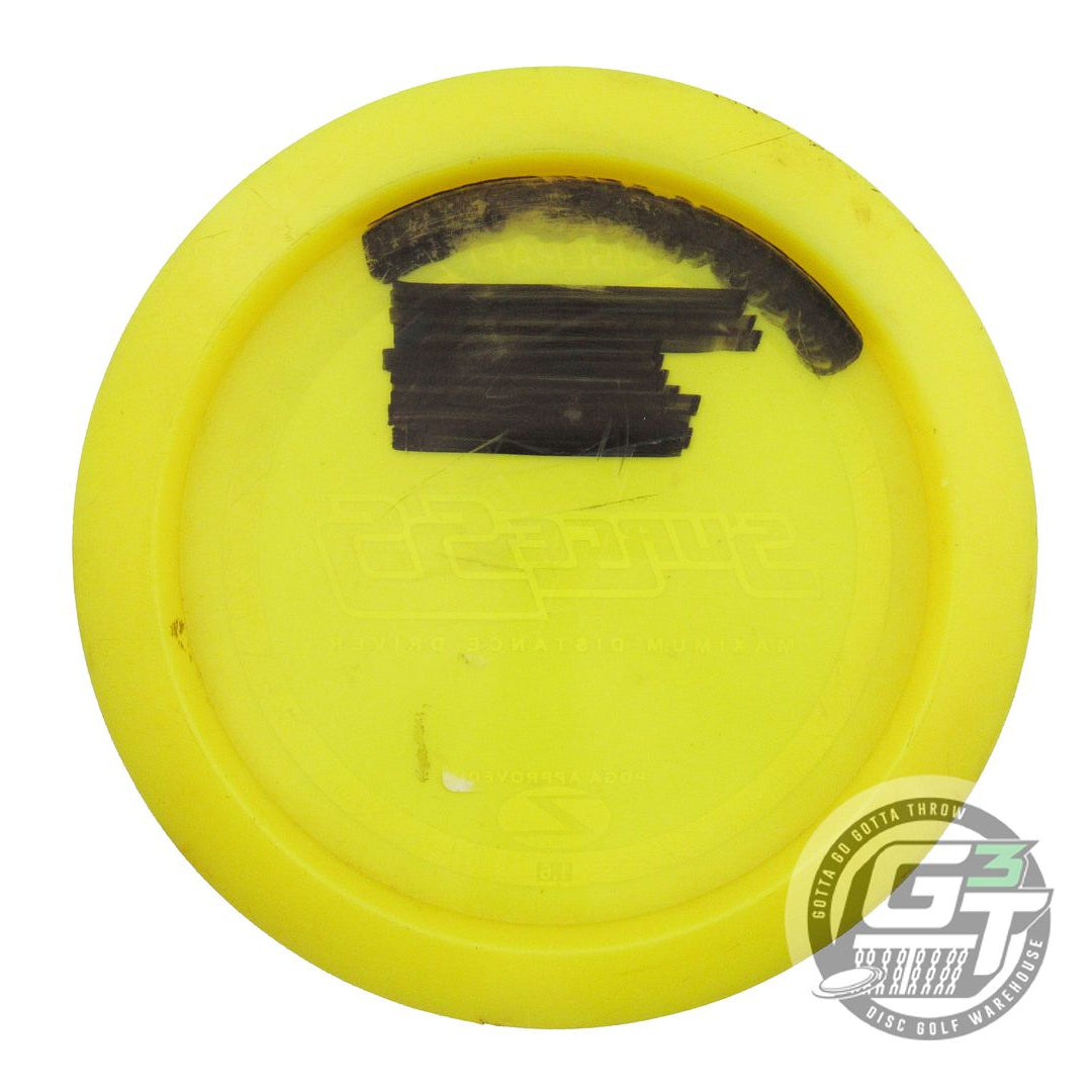 USED Discraft Z Surge SS 173g Yellow White Stamp PFN Distance Driver Golf Disc
