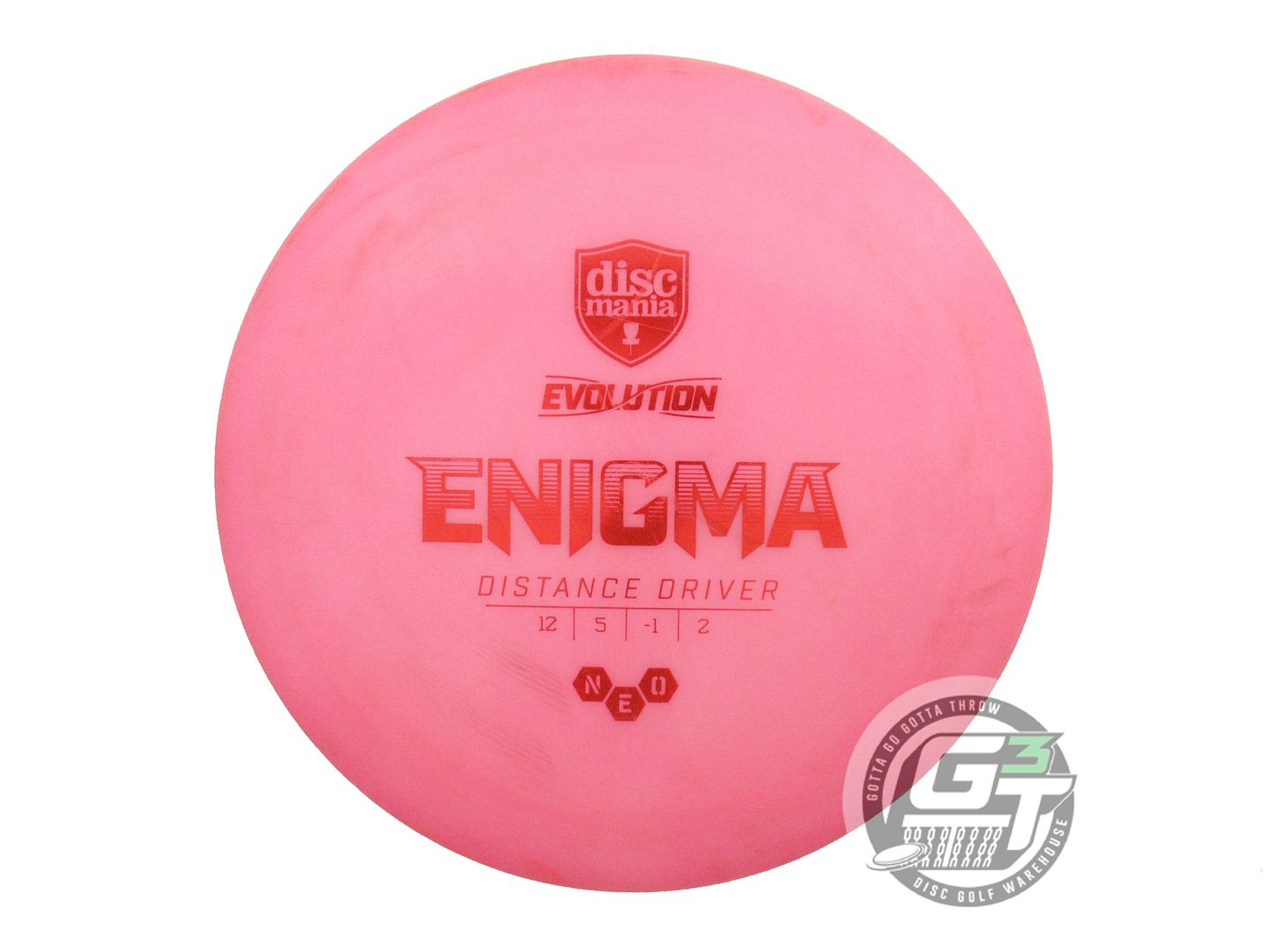 USED DiscMania Neo Enigma 171g Pink Red Foil Distance Driver Golf Disc