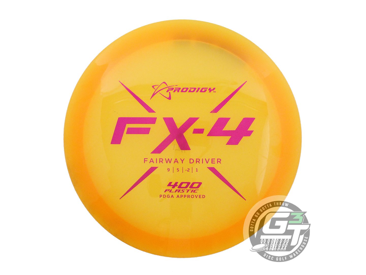 USED Prodigy Discs 400 FX4 174g Marigold Pink Glitter Foil Fairway Driver Disc