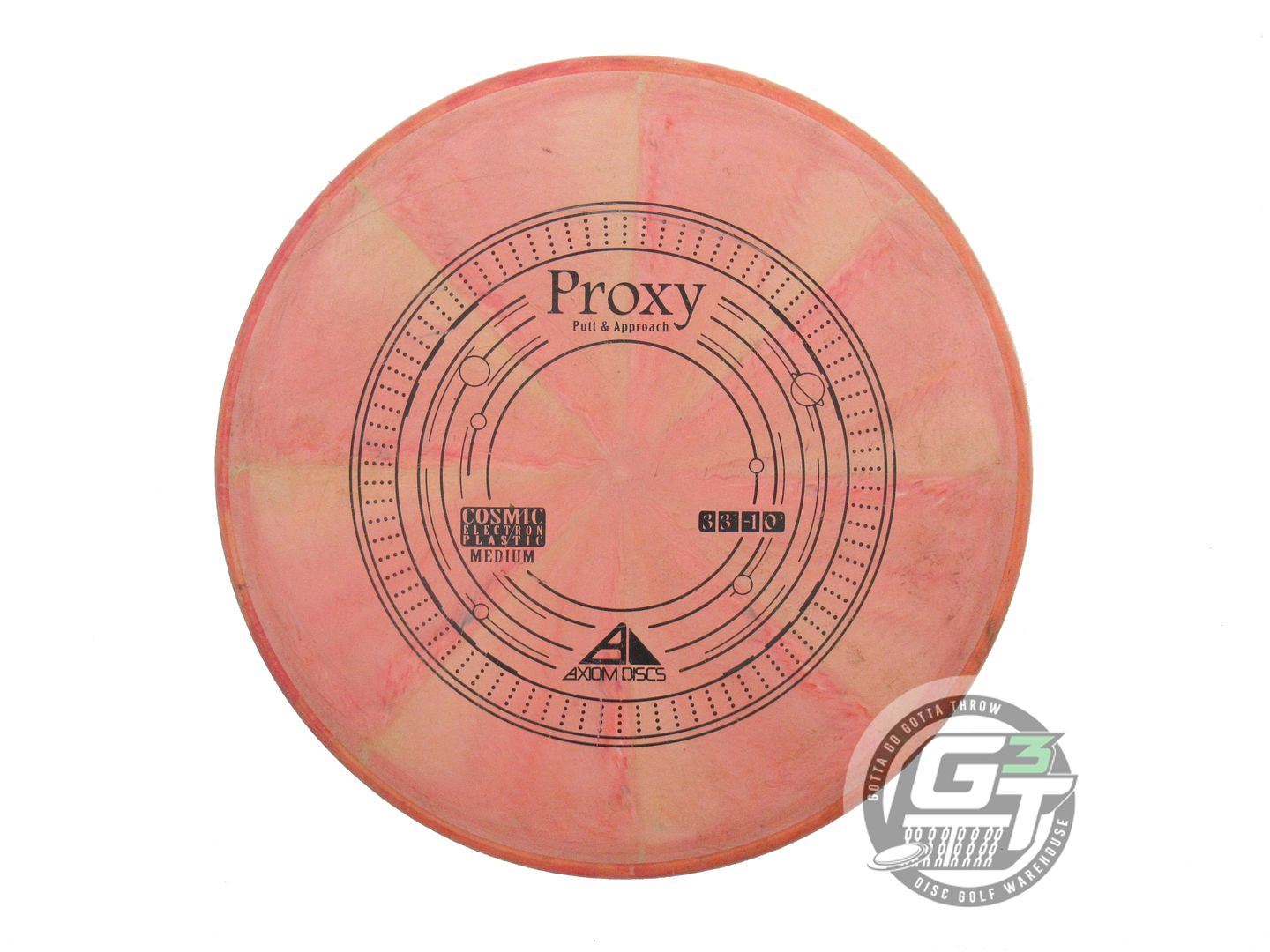 USED Axiom Discs Cosmic Electron Proxy 172g Pink-Peach Orange Rim Putter Disc