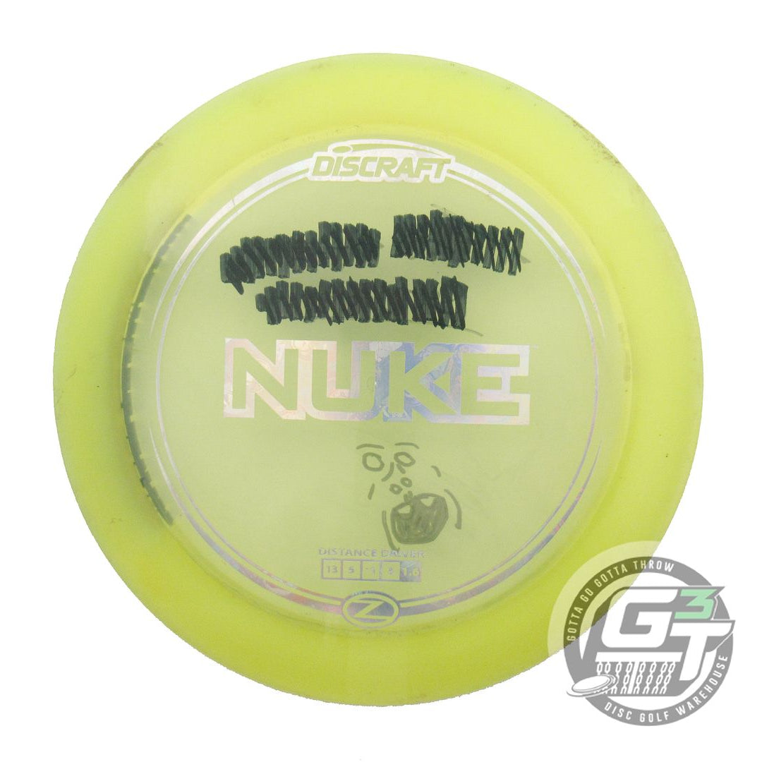 USED Discraft Z Nuke 175g Yellow Money Foil Distance Driver Golf Disc
