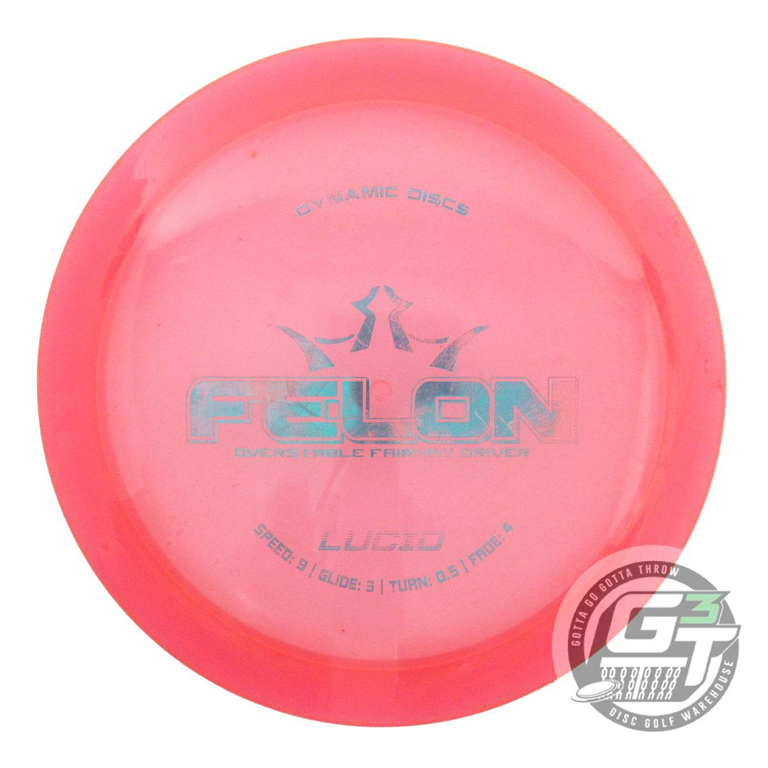 USED Dynamic Discs Lucid Felon 174g Pink Teal Foil Fairway Driver Golf Disc