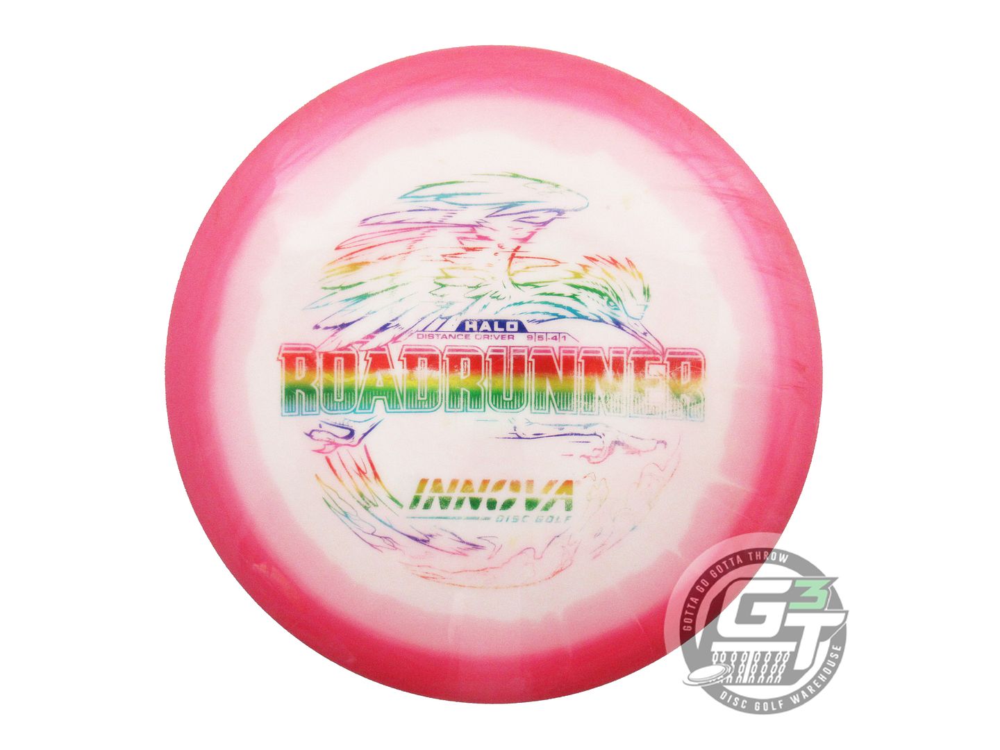 USED Innova Halo Star Roadrunner 158g Pink-White Distance Driver Golf Disc