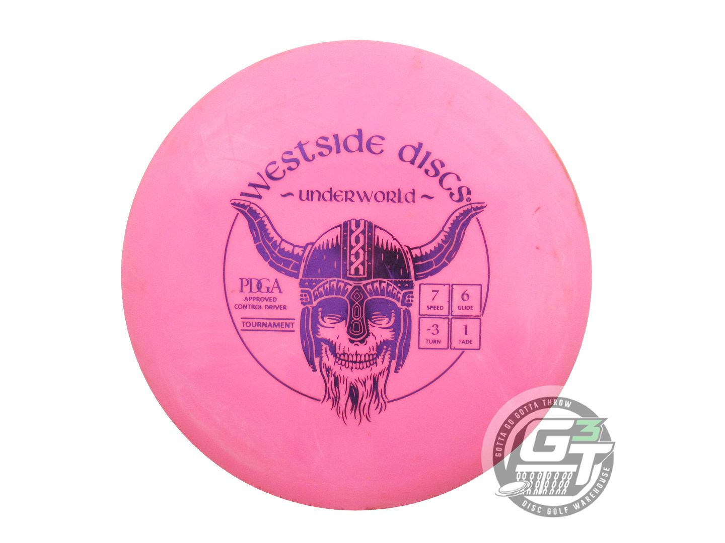USED Westside Discs Tournament Underworld 174g Pink Purple Foil Driver Disc