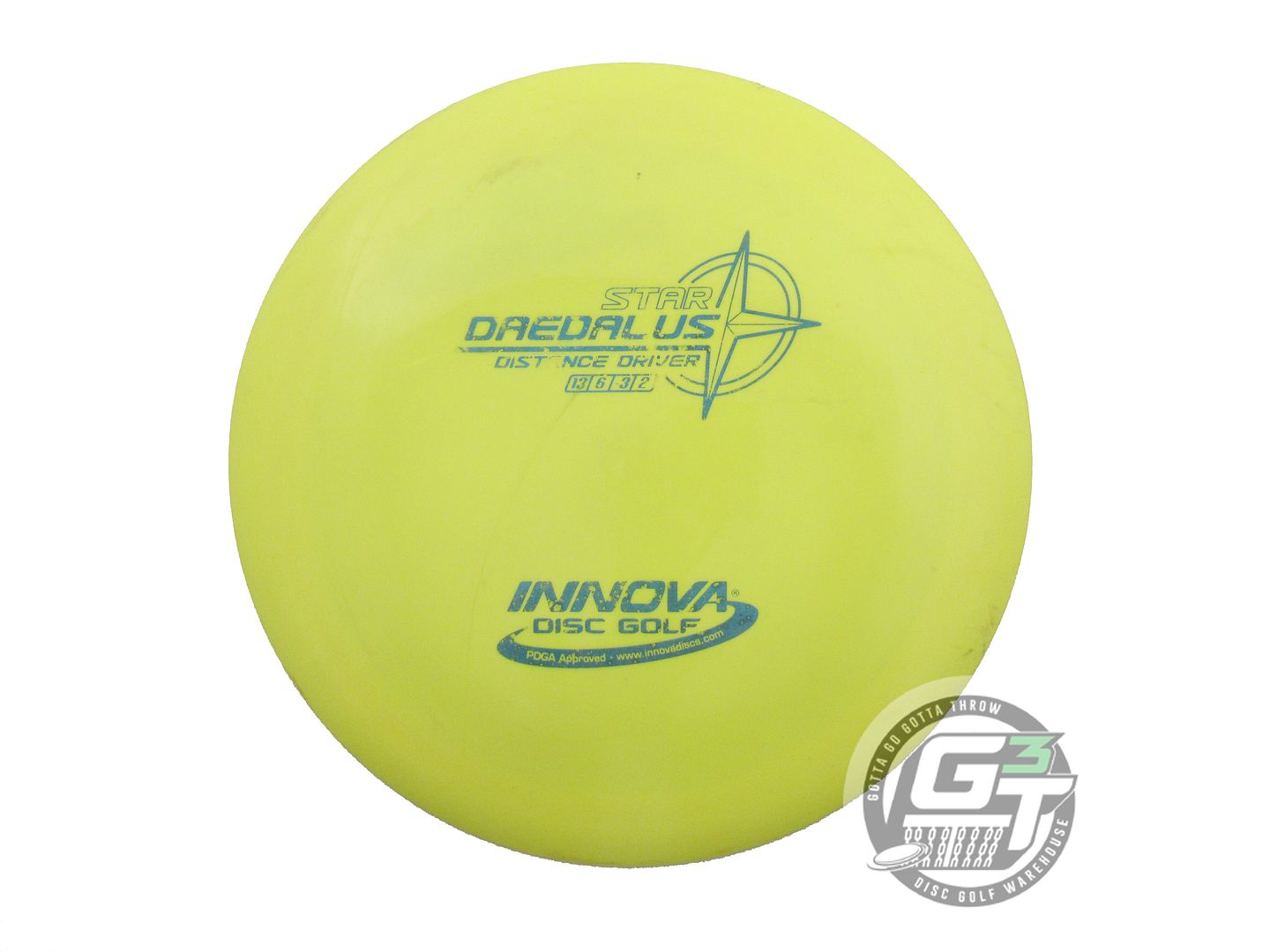 USED Innova Star Daedalus 171g Yellow Blue Foil Distance Driver Golf Disc