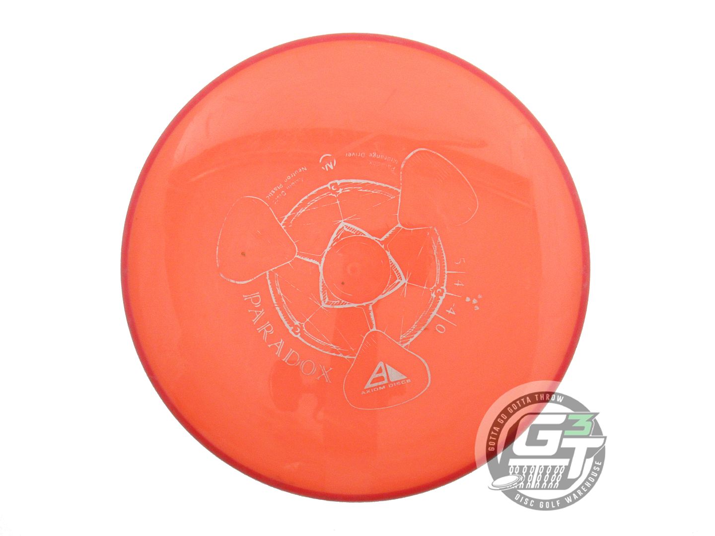 USED Axiom Discs Neutron Paradox 174g Orange Red Rim Midrange Golf Disc