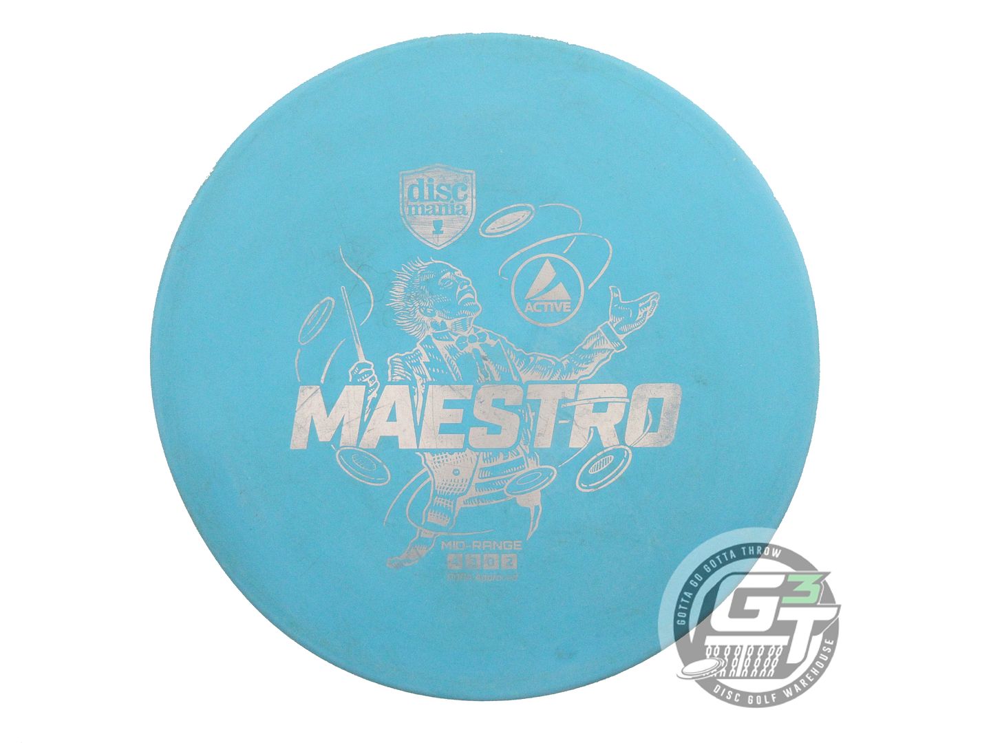 USED DiscMania Active Base Maestro 169g Teal Silver Stamp Midrange Golf Disc