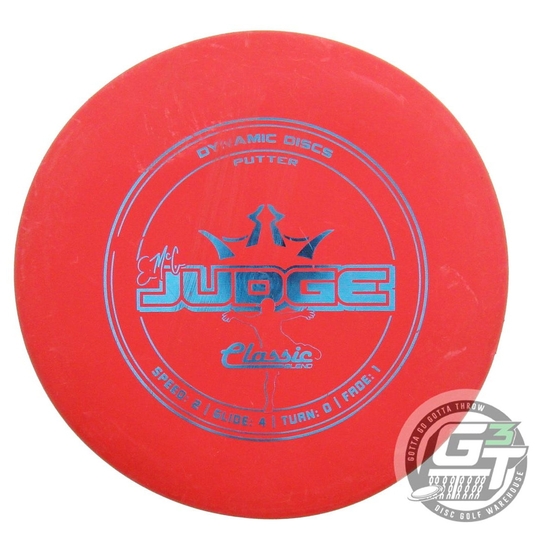 USED Dynamic Discs Classic Blend EMAC Judge 173g Red Blue Foil Putter Golf Disc