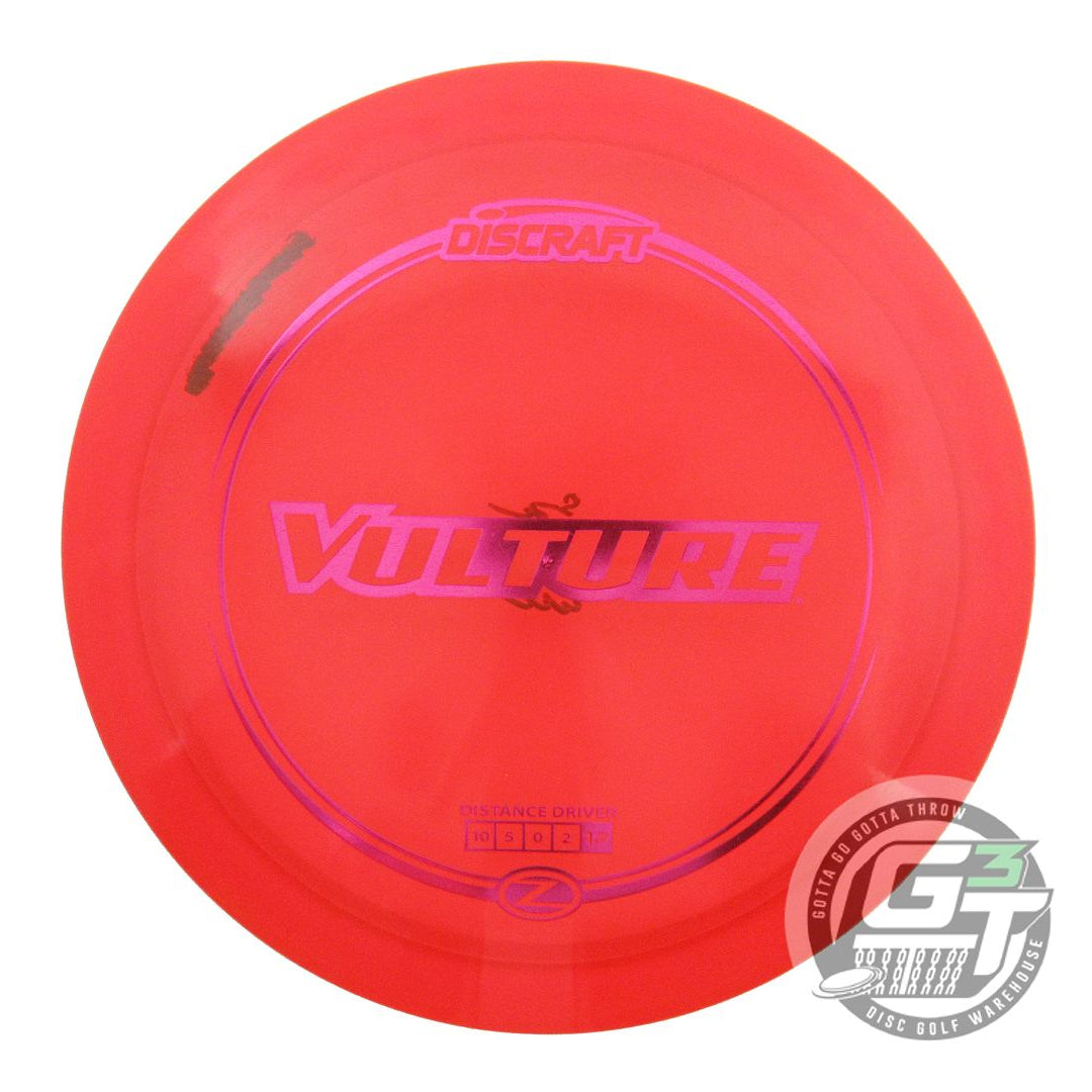 USED Discraft Z Vulture 174g Red Magenta Foil Distance Driver Golf Disc
